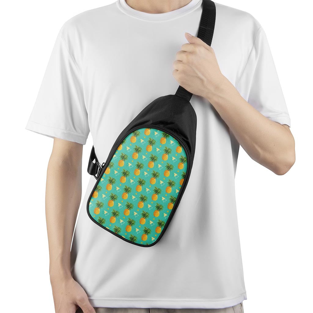 Geometric Pineapple Pattern Print Chest Bag