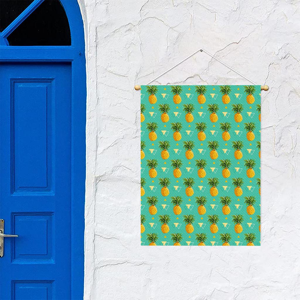 Geometric Pineapple Pattern Print Garden Flag