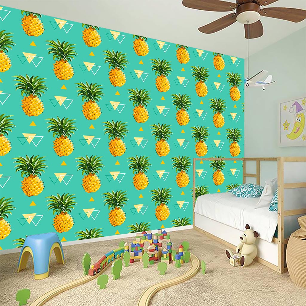 Geometric Pineapple Pattern Print Wall Sticker