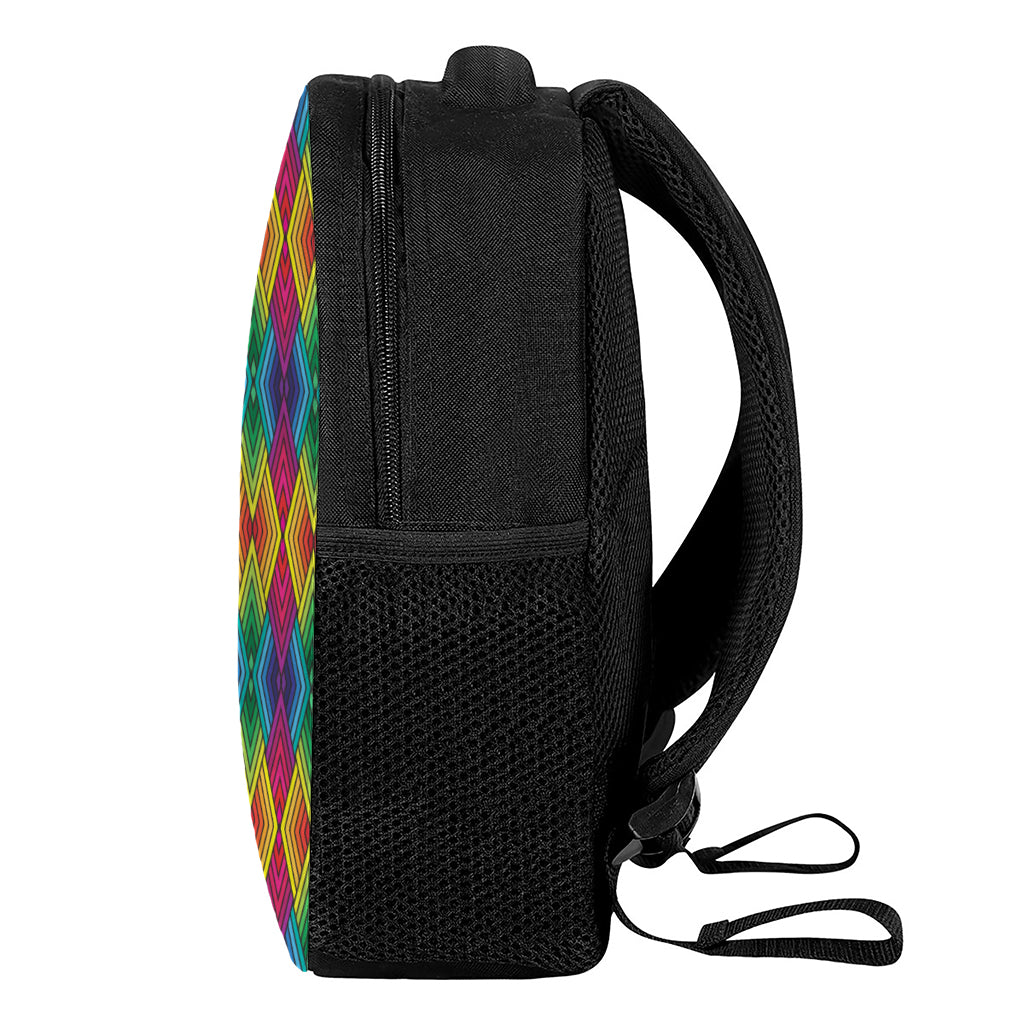 Geometric Rainbow Pattern Print Casual Backpack