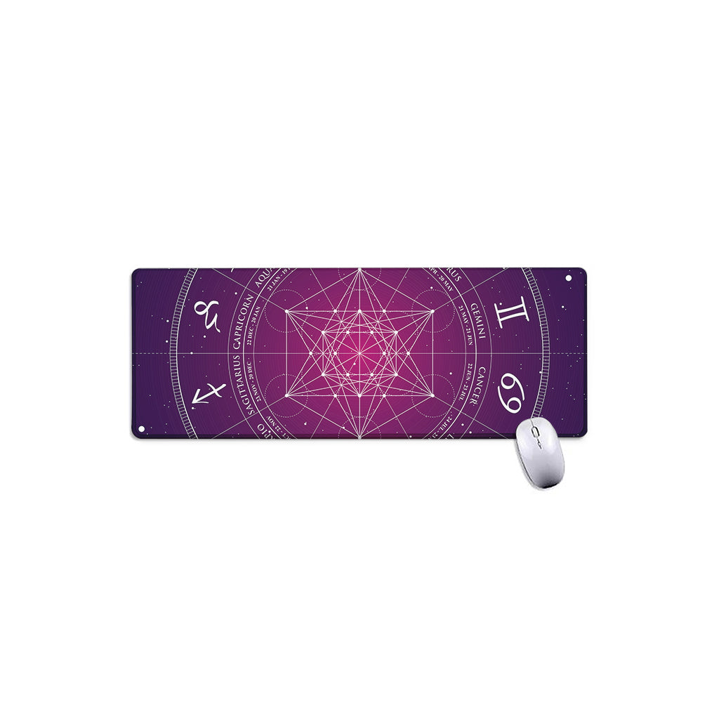 Geometric Zodiac Calendar Print Extended Mouse Pad