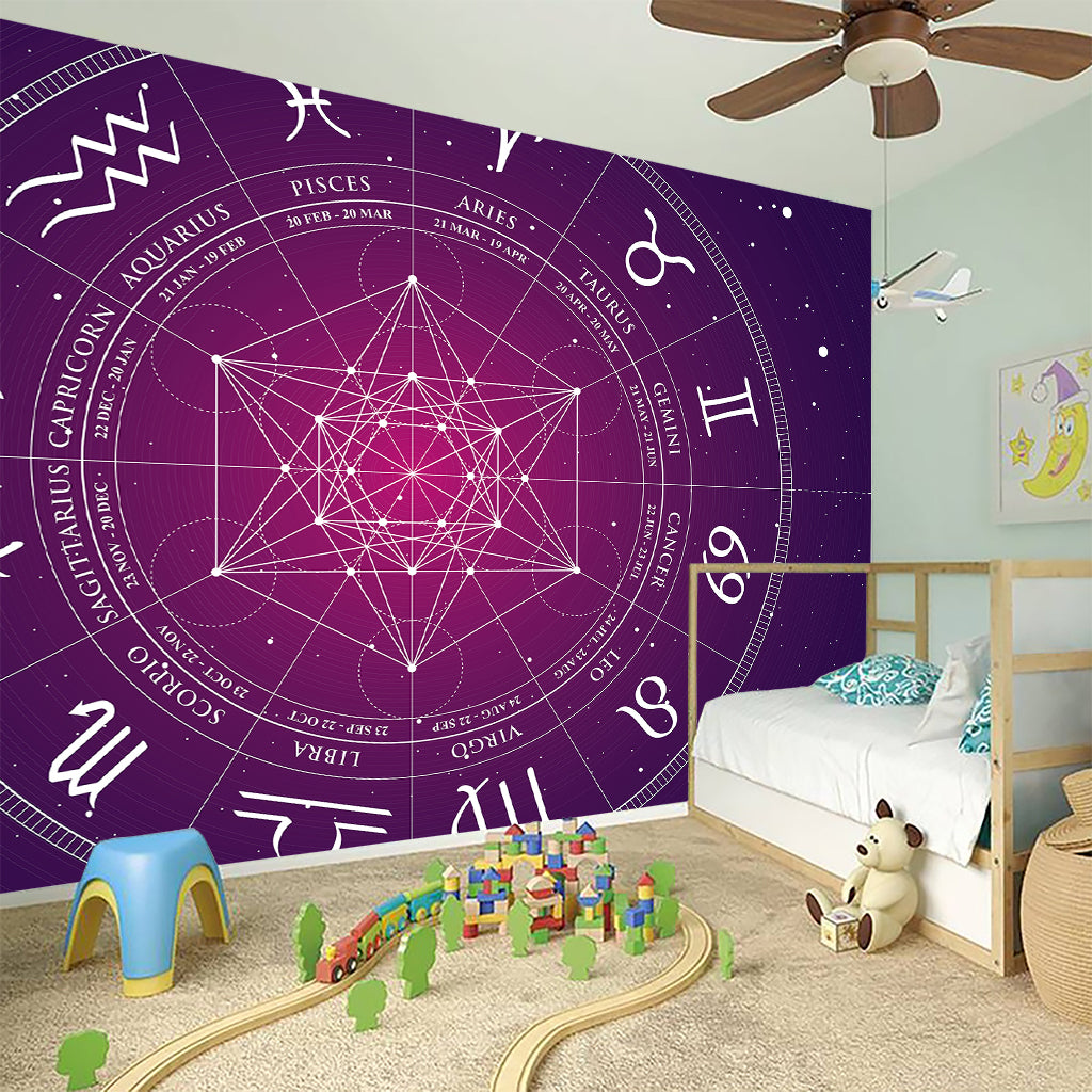 Geometric Zodiac Calendar Print Wall Sticker