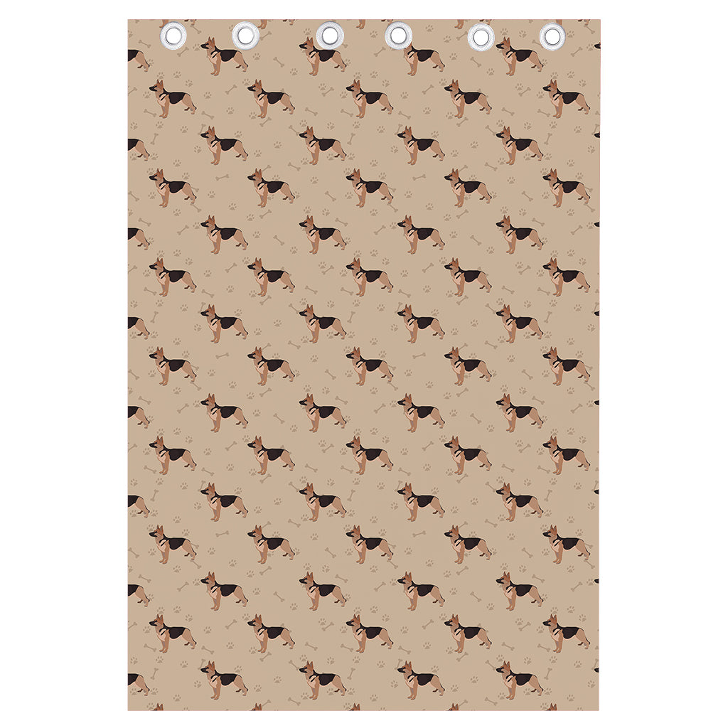 German Shepherd Dog Pattern Print Curtain