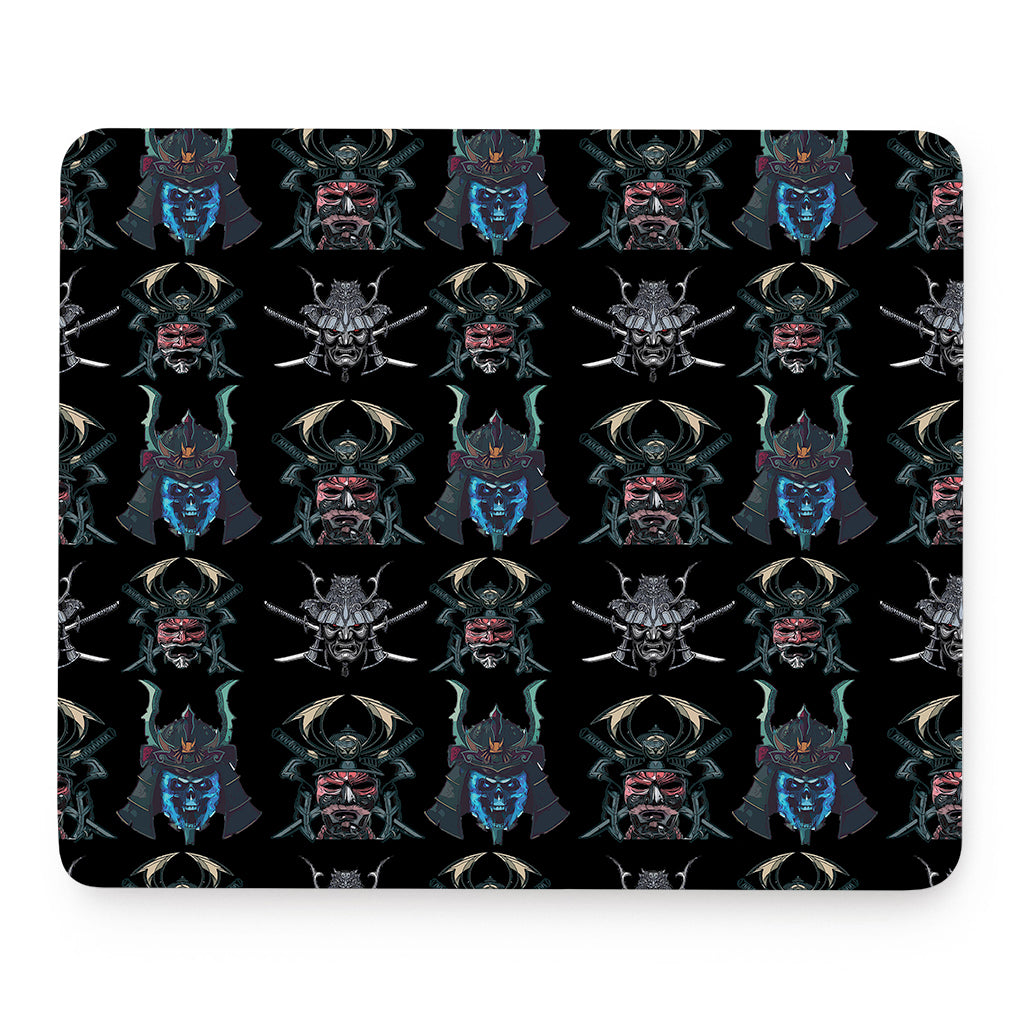 Ghost Samurai Mask Pattern Print Mouse Pad