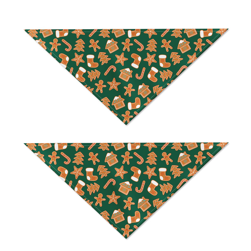 Gingerbread Cookies Pattern Print Dog Bandana