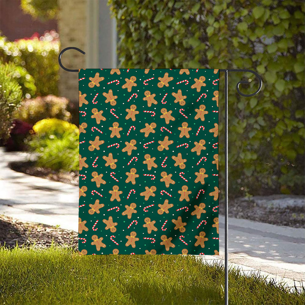 Gingerbread Man Cookies Pattern Print House Flag