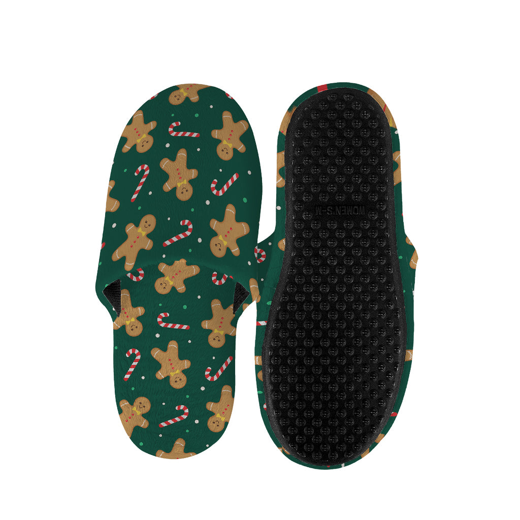 Gingerbread Man Cookies Pattern Print Slippers