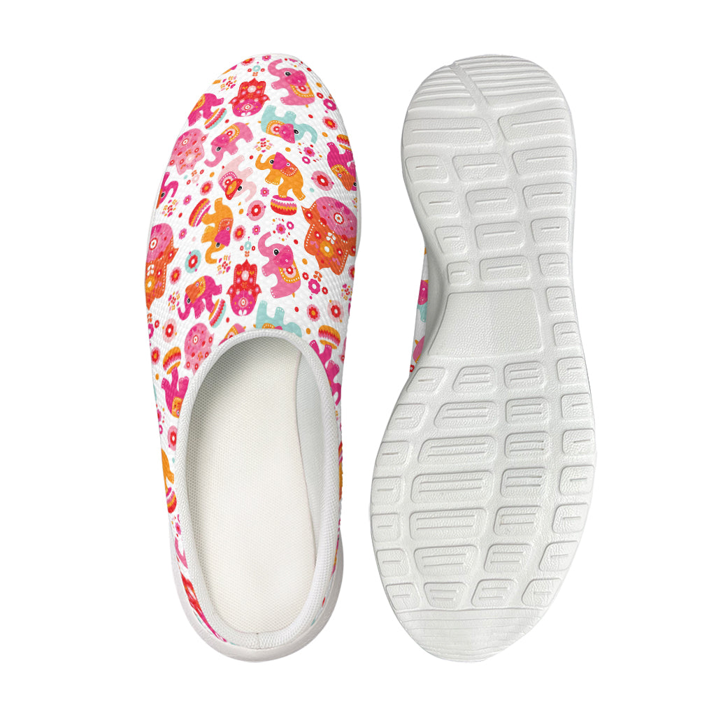 Girly Elephant And Hamsa Pattern Print Mesh Casual Shoes