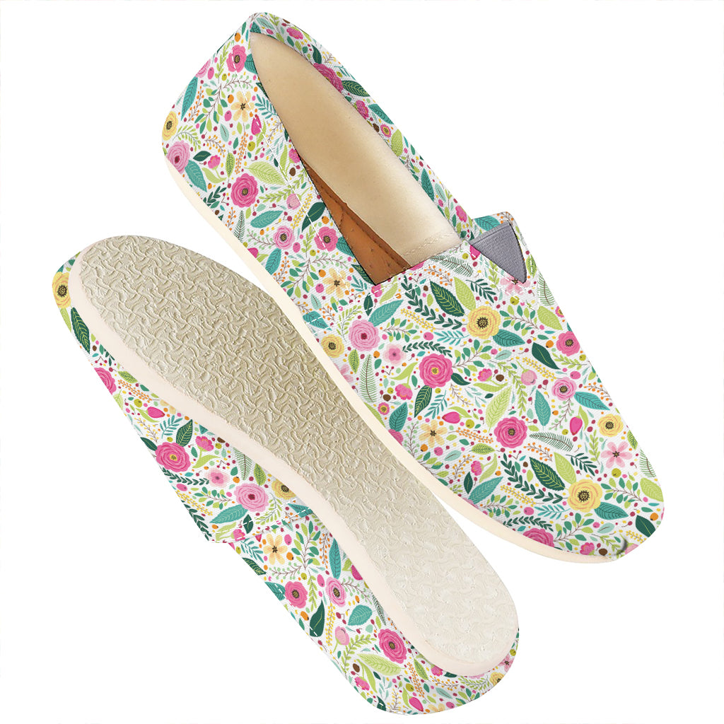 Girly Spring Flower Pattern Print Casual Shoes