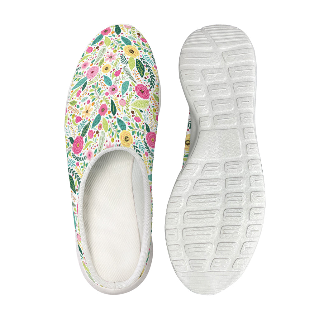 Girly Spring Flower Pattern Print Mesh Casual Shoes