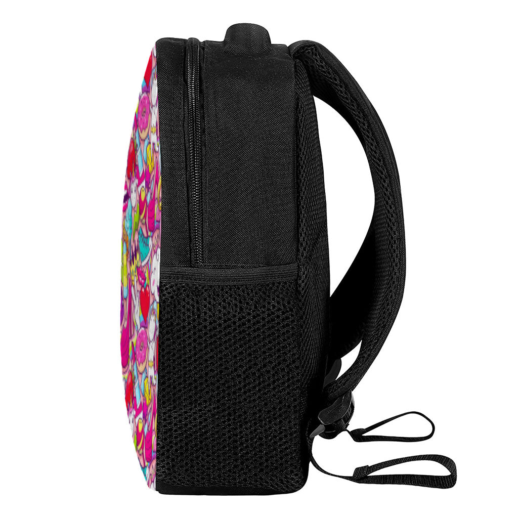 Girly Unicorn Cartoon Pattern Print Casual Backpack