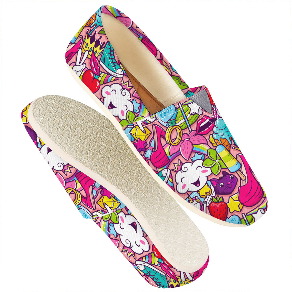 Girly Unicorn Cartoon Pattern Print Casual Shoes