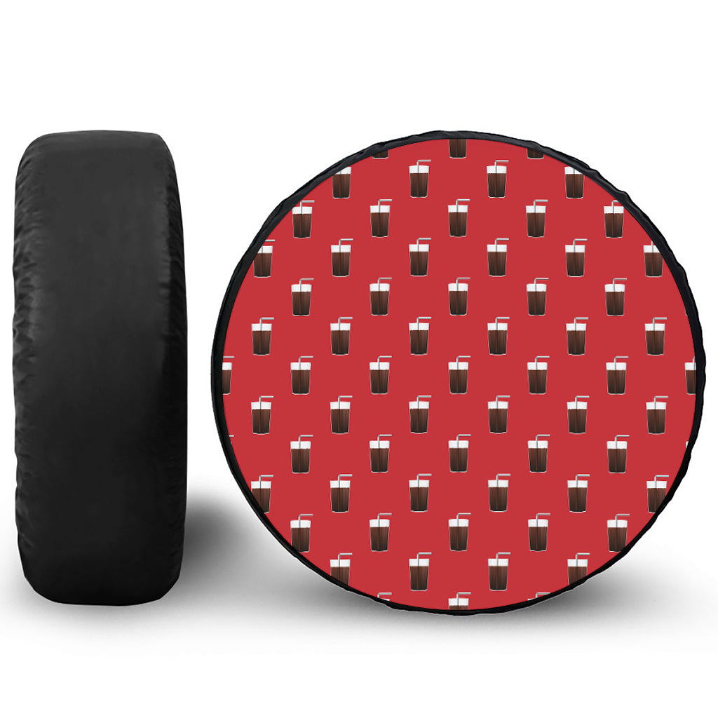 Glass Of Cola Pattern Print Tire Cover