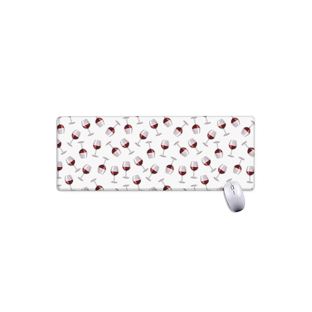 Glasses Of Wine Pattern Print Extended Mouse Pad