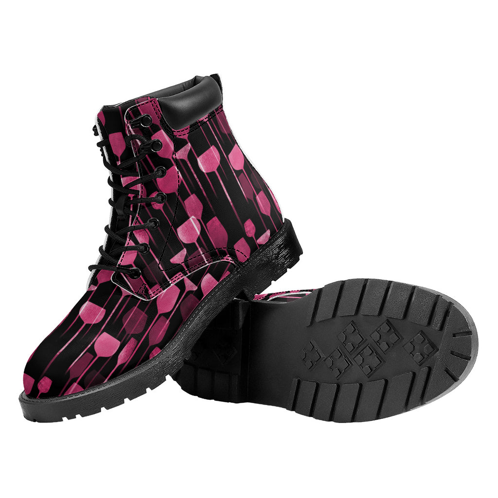 Glasses Of Wine Print Work Boots