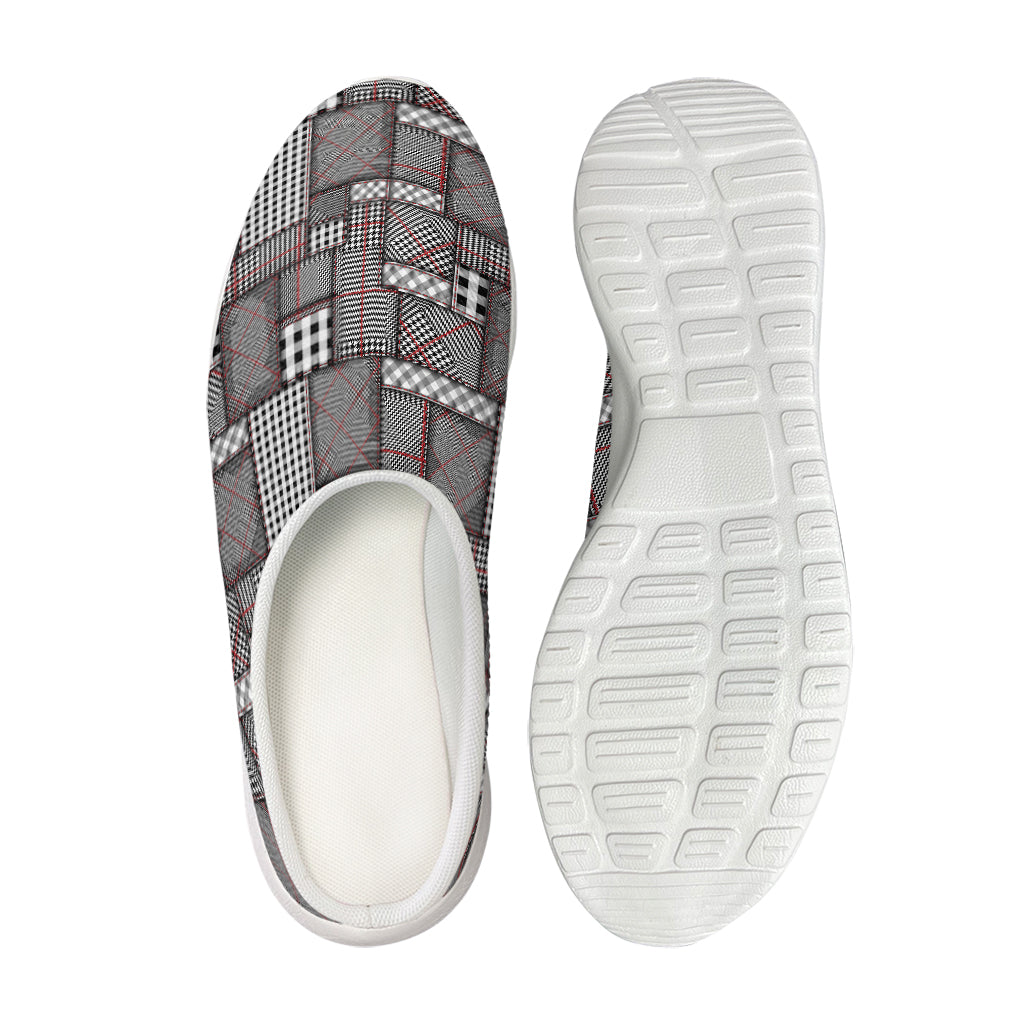 Glen Plaid Patchwork Pattern Print Mesh Casual Shoes