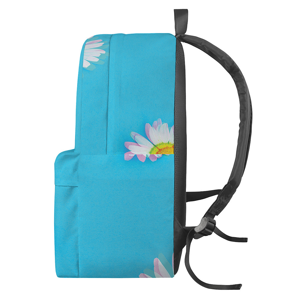Glitch Daisy Flower Print Backpack