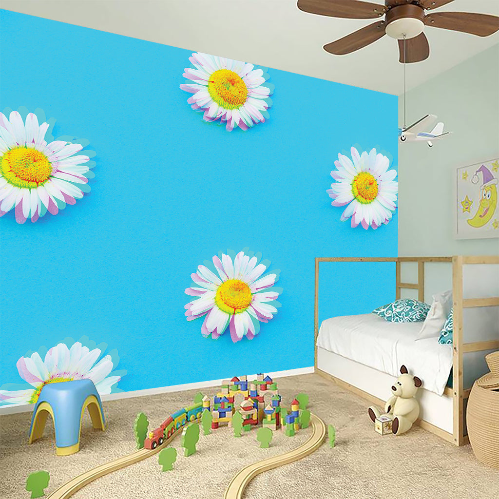 Glitch Daisy Flower Print Wall Sticker
