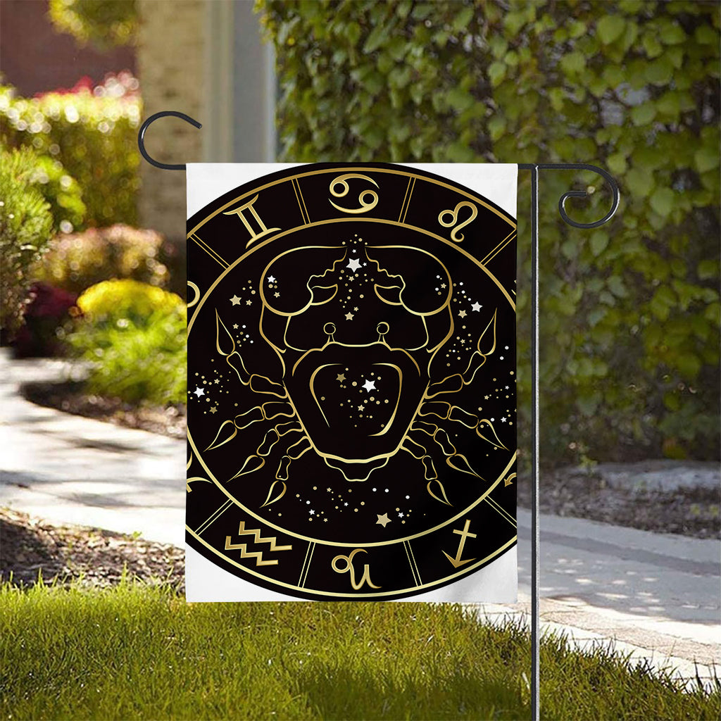 Gold And Black Cancer Sign Print House Flag