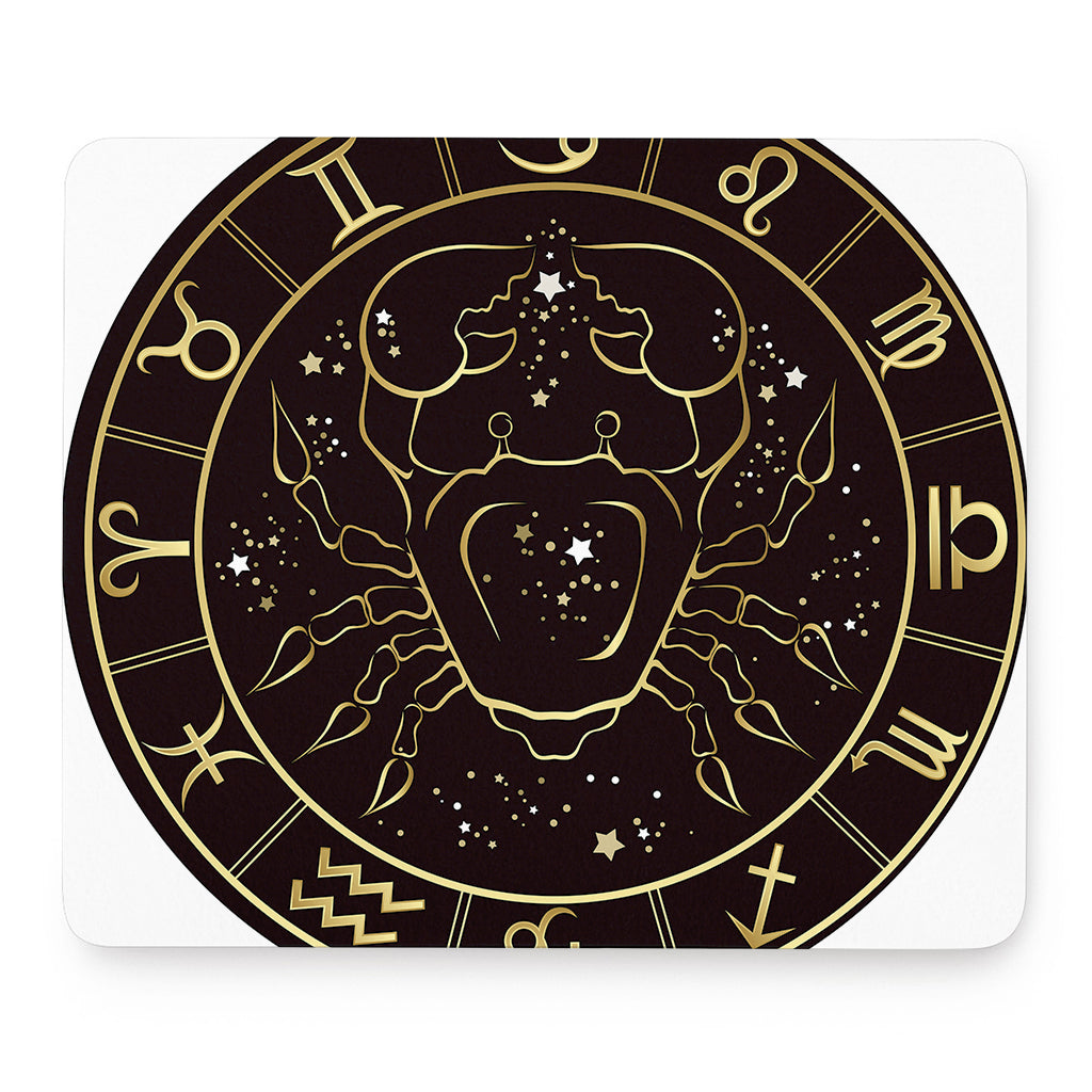 Gold And Black Cancer Sign Print Mouse Pad