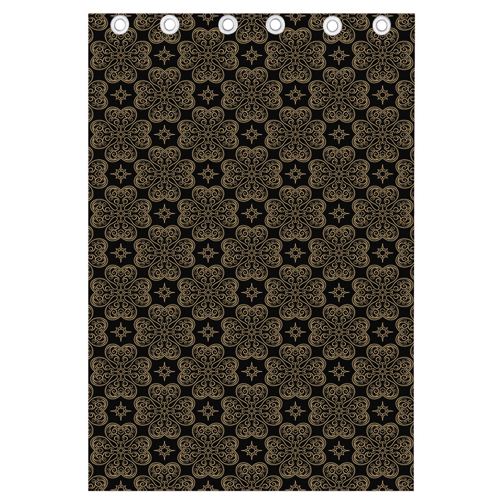 Gold Clover St. Patrick's Day Print Curtain
