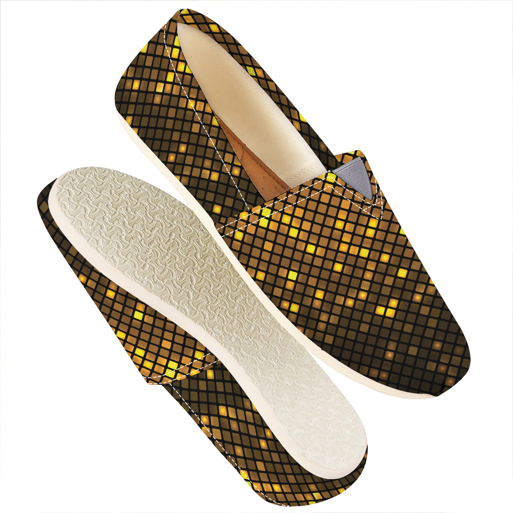 Gold Disco Lights Pattern Print Casual Shoes