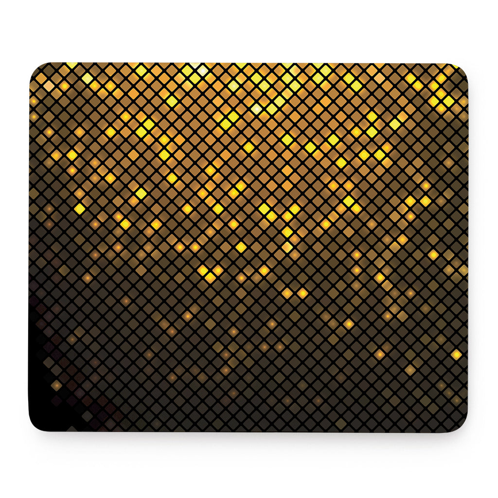 Gold Disco Lights Pattern Print Mouse Pad