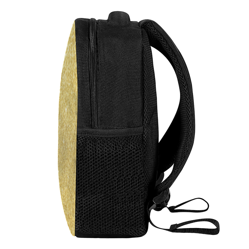 Gold (NOT Real) Glitter Print Casual Backpack