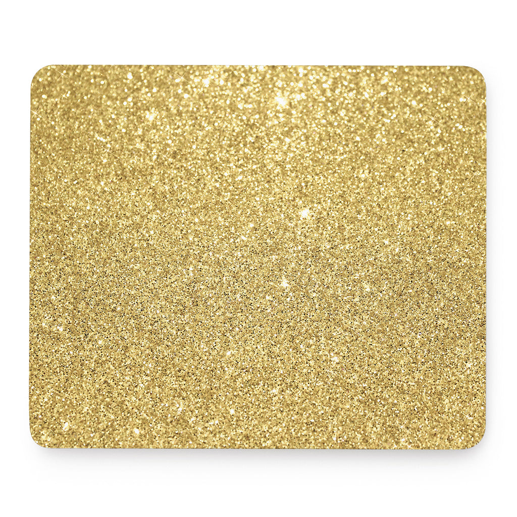 Gold (NOT Real) Glitter Print Mouse Pad