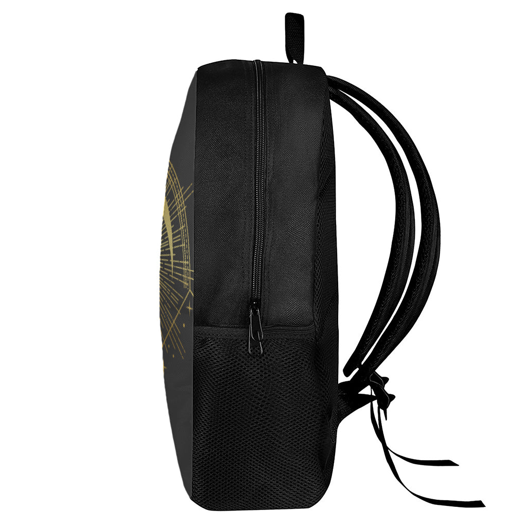 Gold Sagittarius Sign Print 17 Inch Backpack