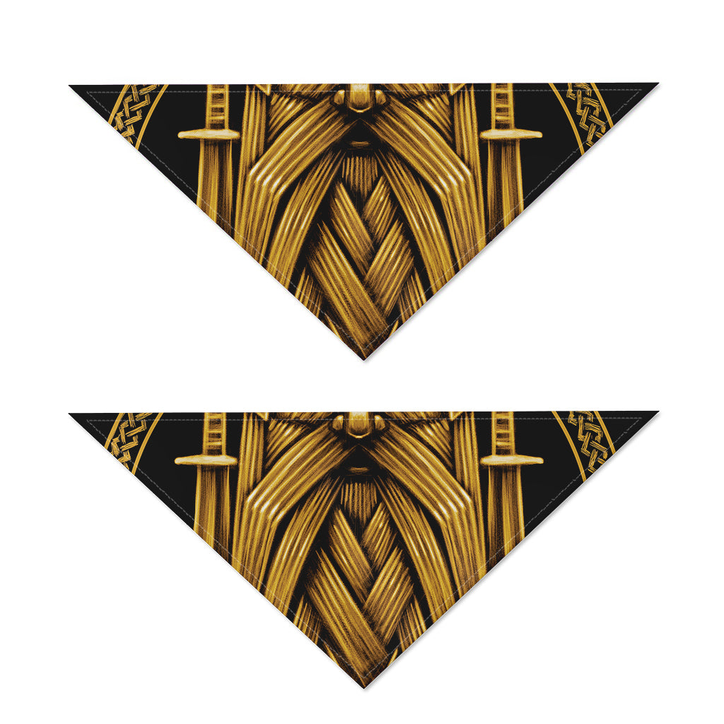 Gold Viking Norse God Odin Print Dog Bandana