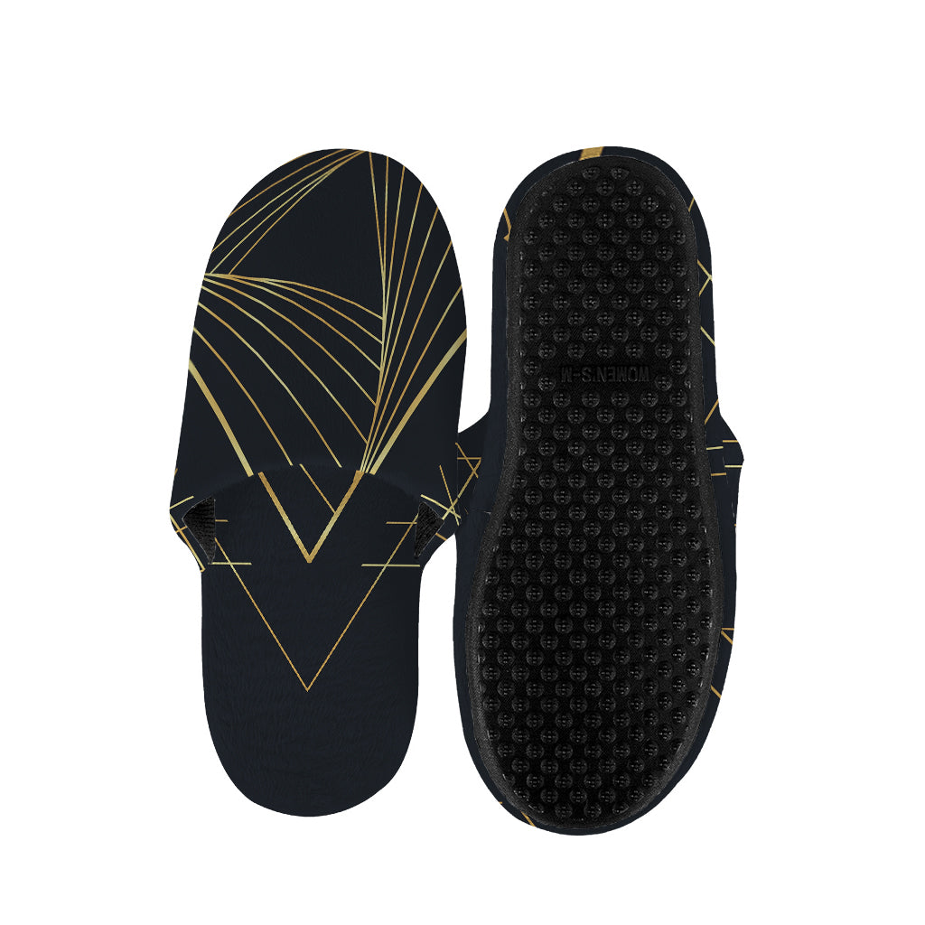Gold Paisley Pattern Print Premium Home Slippers main image 1
