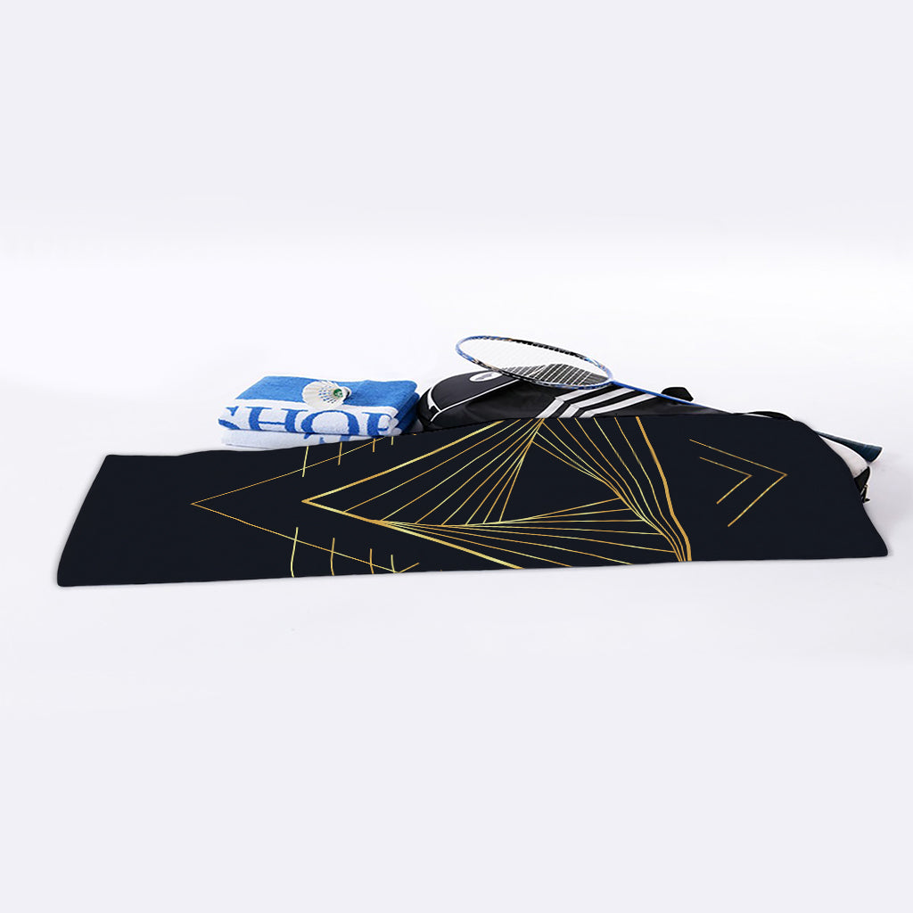 Golden Pyramid Print Sports Towel