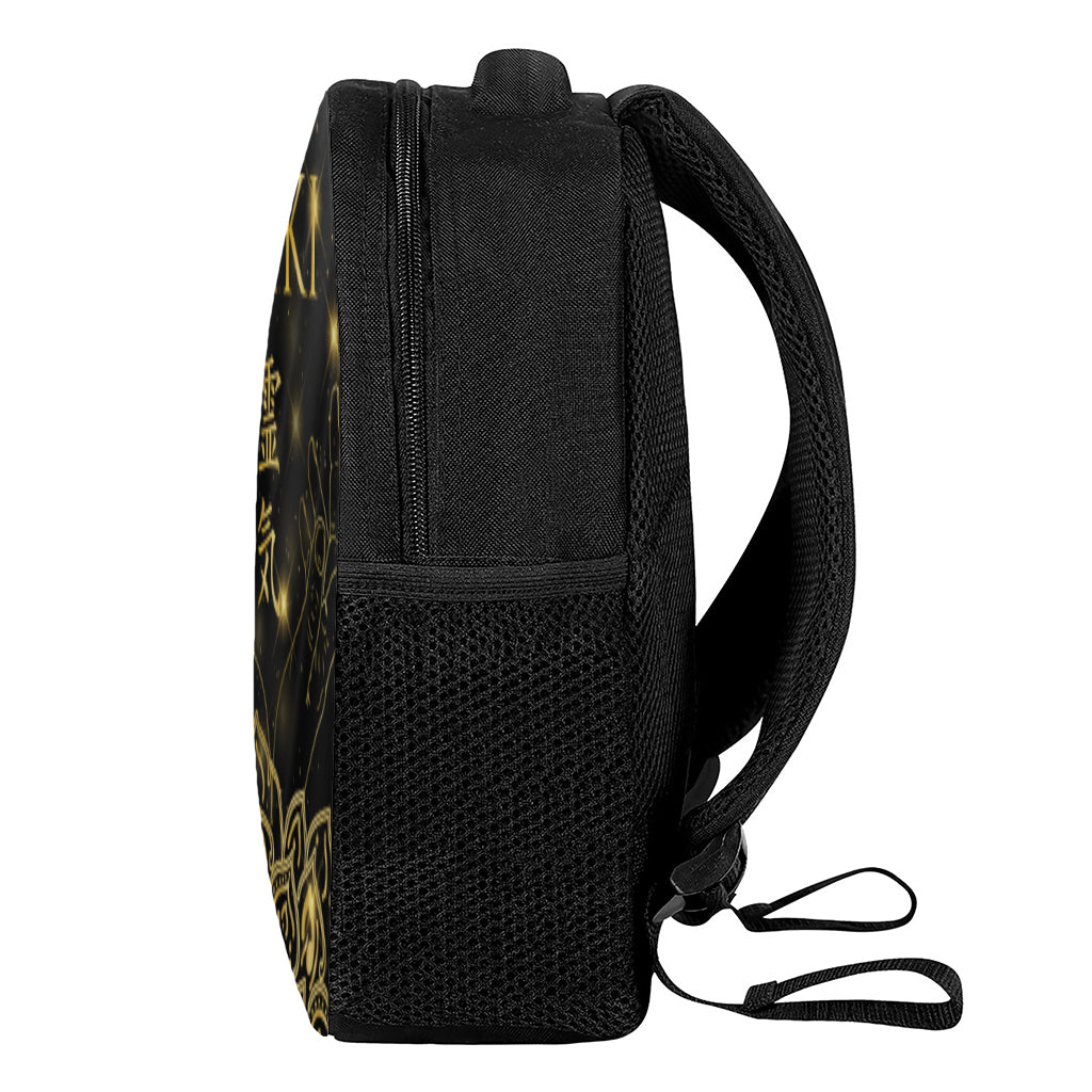 Golden Reiki Print Casual Backpack