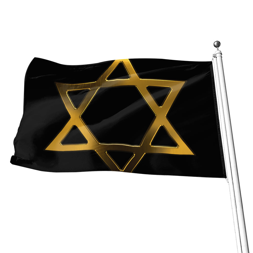 Golden Star of David Print Flag