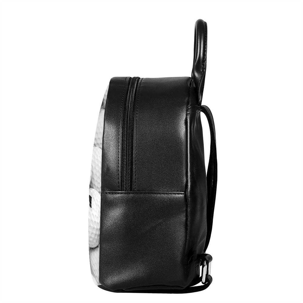 Golf Ball 3D Print Leather Backpack
