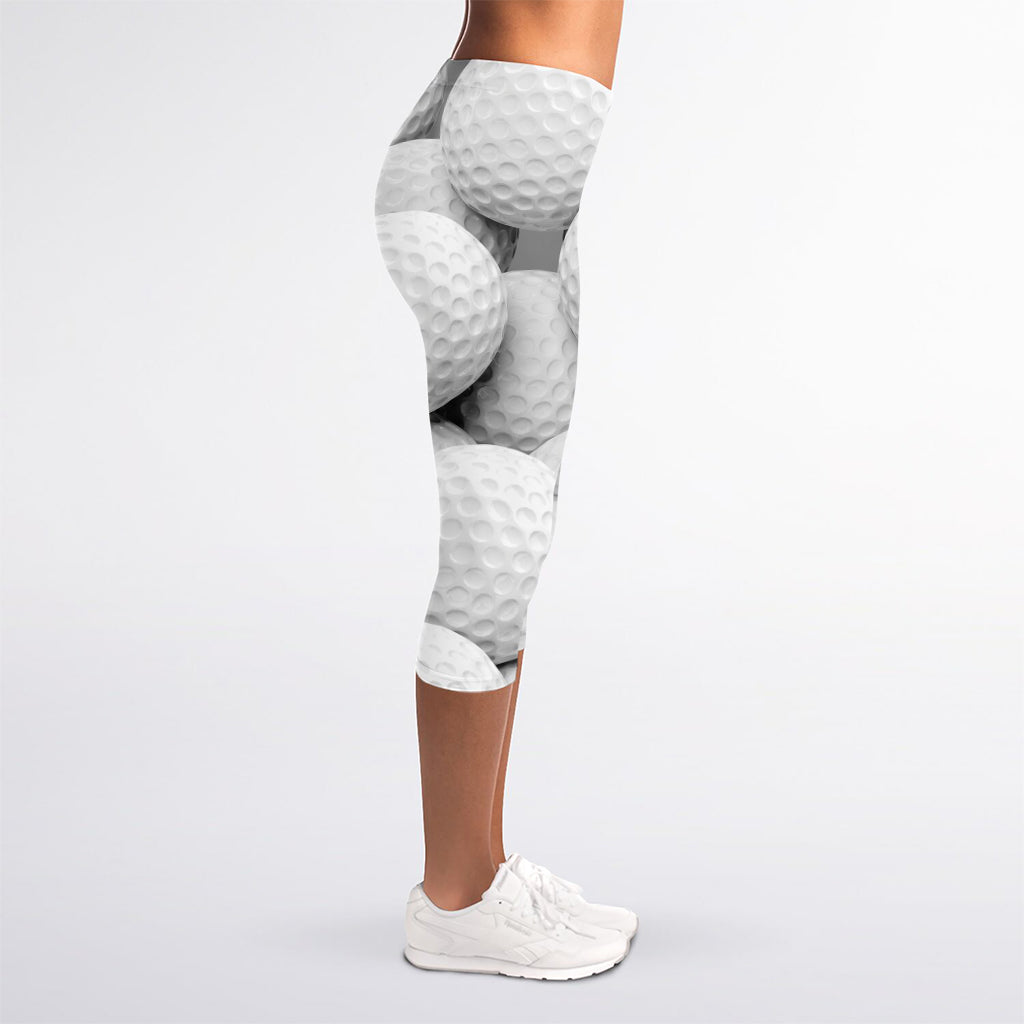 Golf Ball 3D Print Women's Capri Leggings