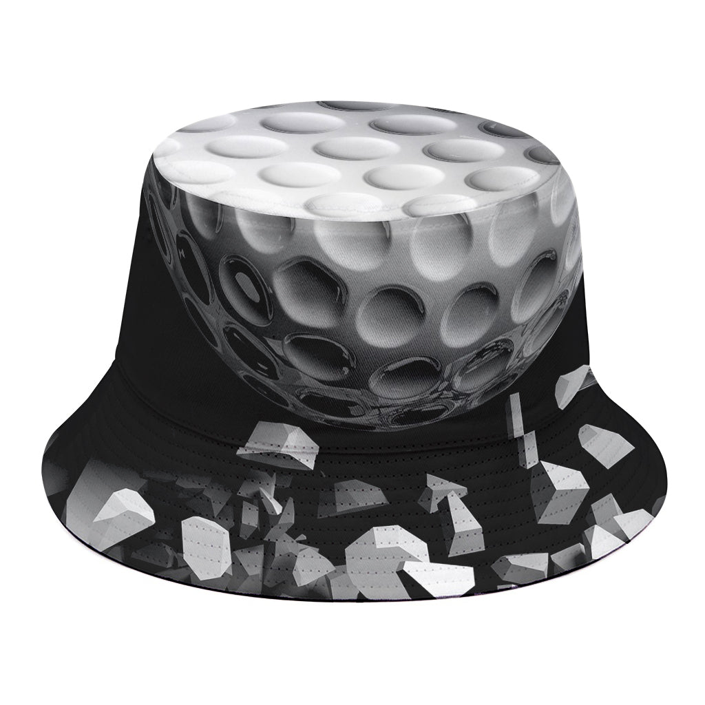 Golf Ball Breaking Wall Print Bucket Hat