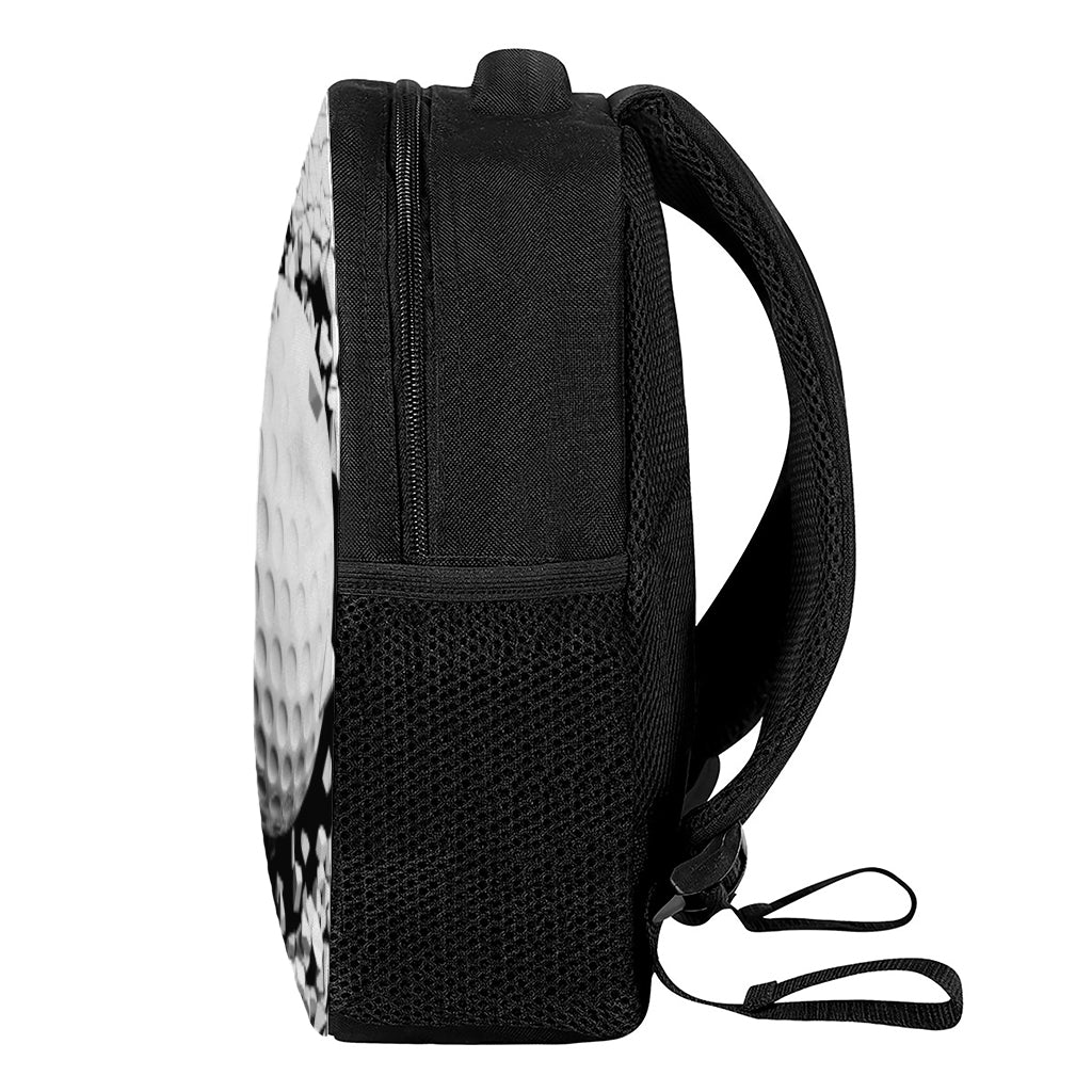 Golf Ball Breaking Wall Print Casual Backpack