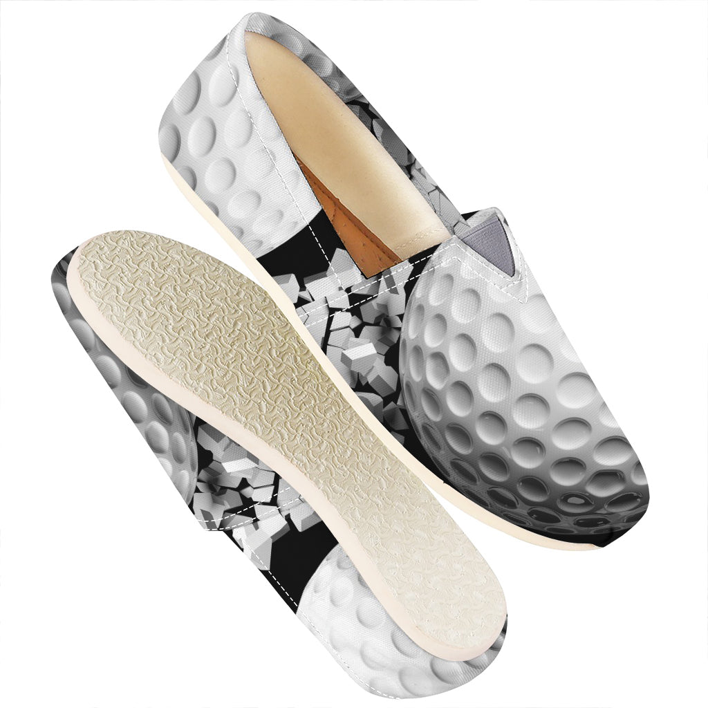 Golf Ball Breaking Wall Print Casual Shoes
