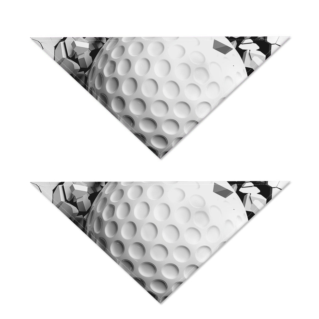 Golf Ball Breaking Wall Print Dog Bandana