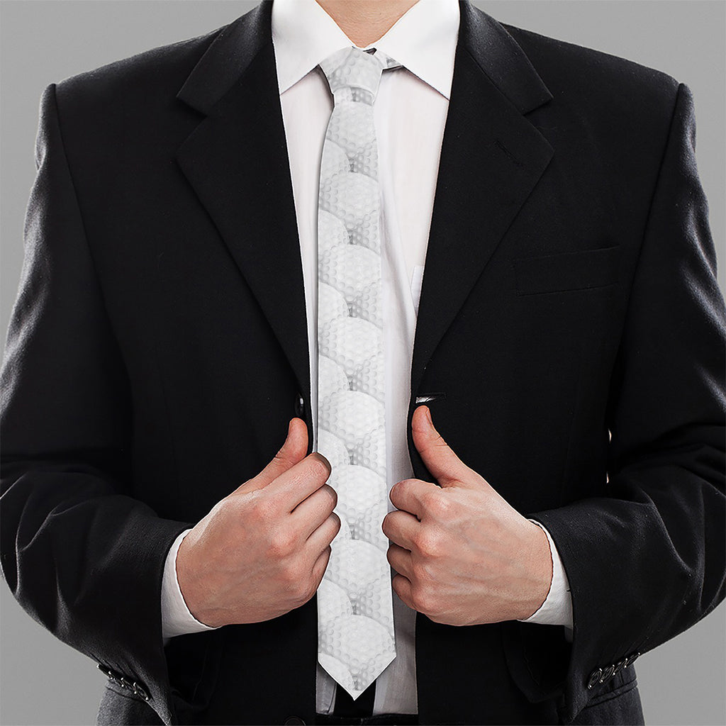 Golf Ball Pattern Print Necktie