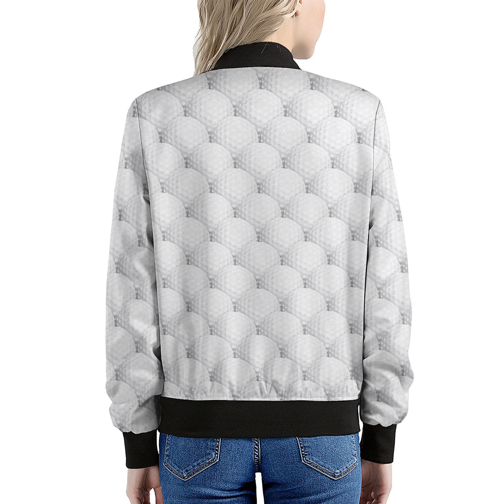 Golf Ball Pattern Print Women's Bomber Jacket