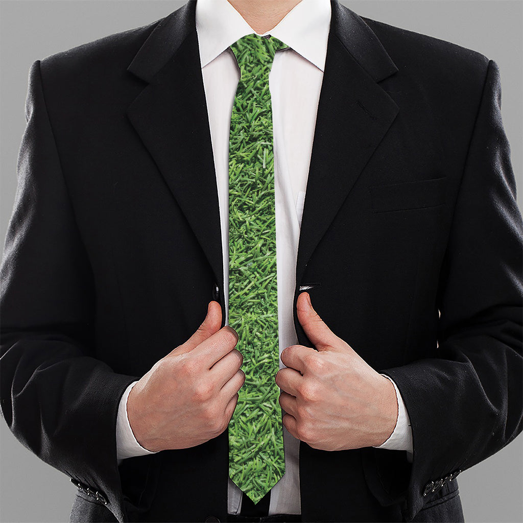 Golf Course Grass Print Necktie