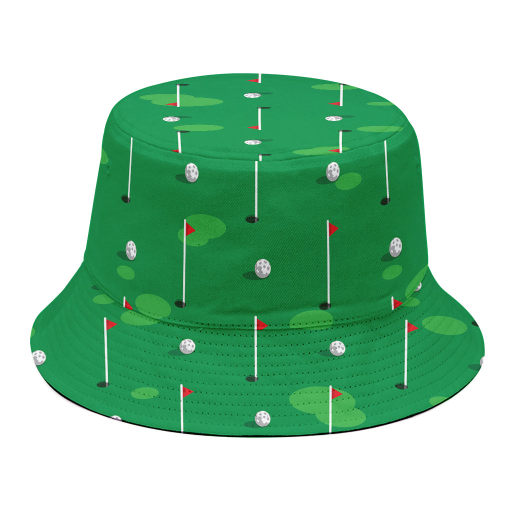Golf Course Pattern Print Bucket Hat