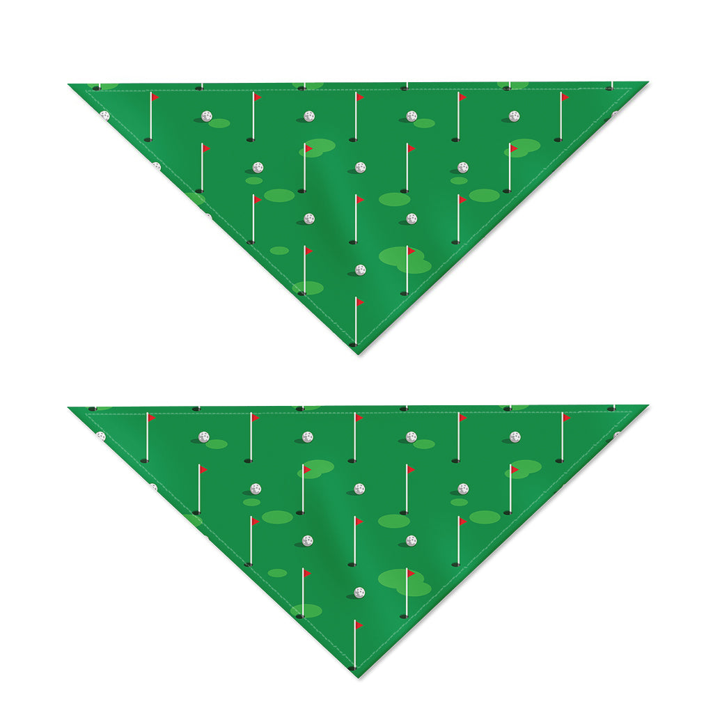 Golf Course Pattern Print Dog Bandana