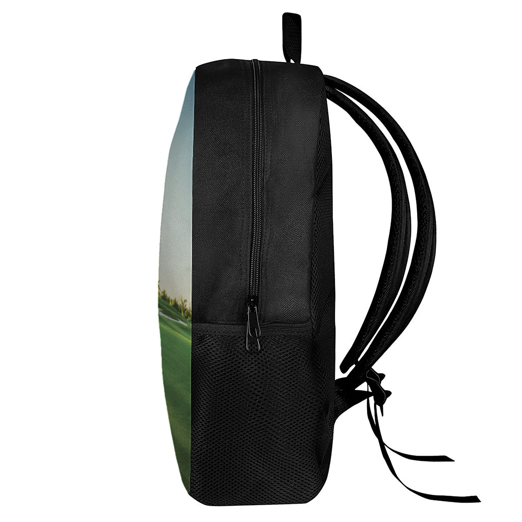 Golf Course Print 17 Inch Backpack