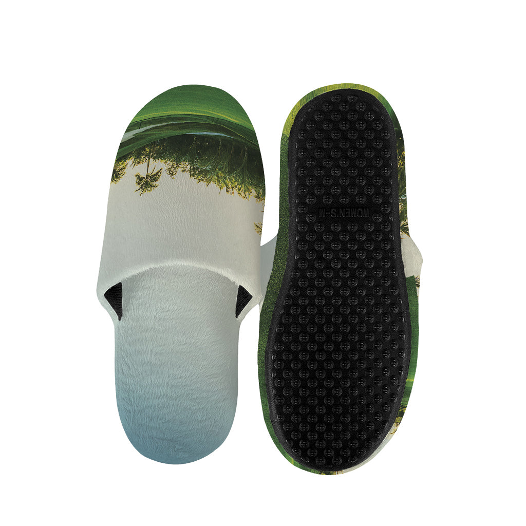 Golf Course Print Slippers