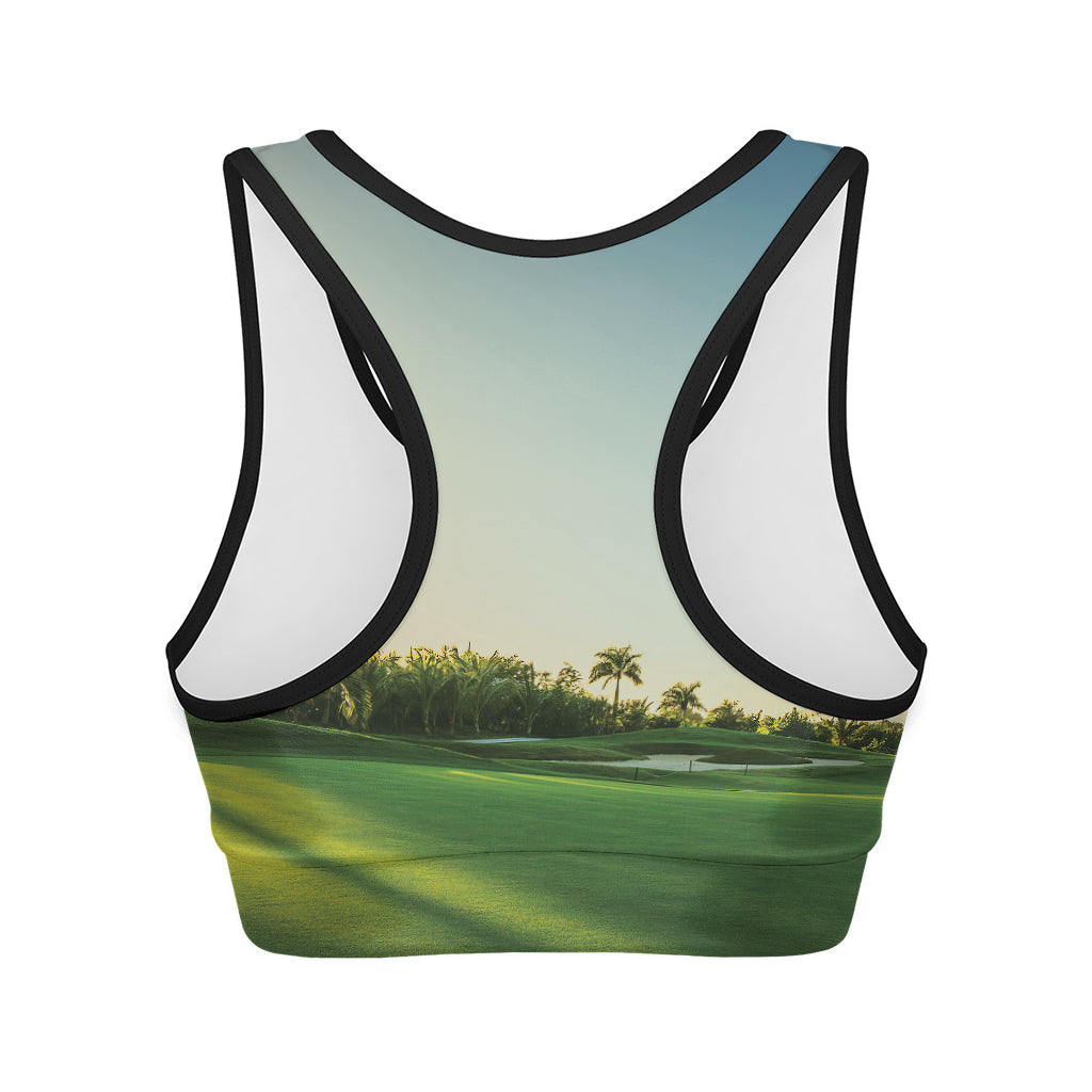Golf Course Print Women's Sports Bra
