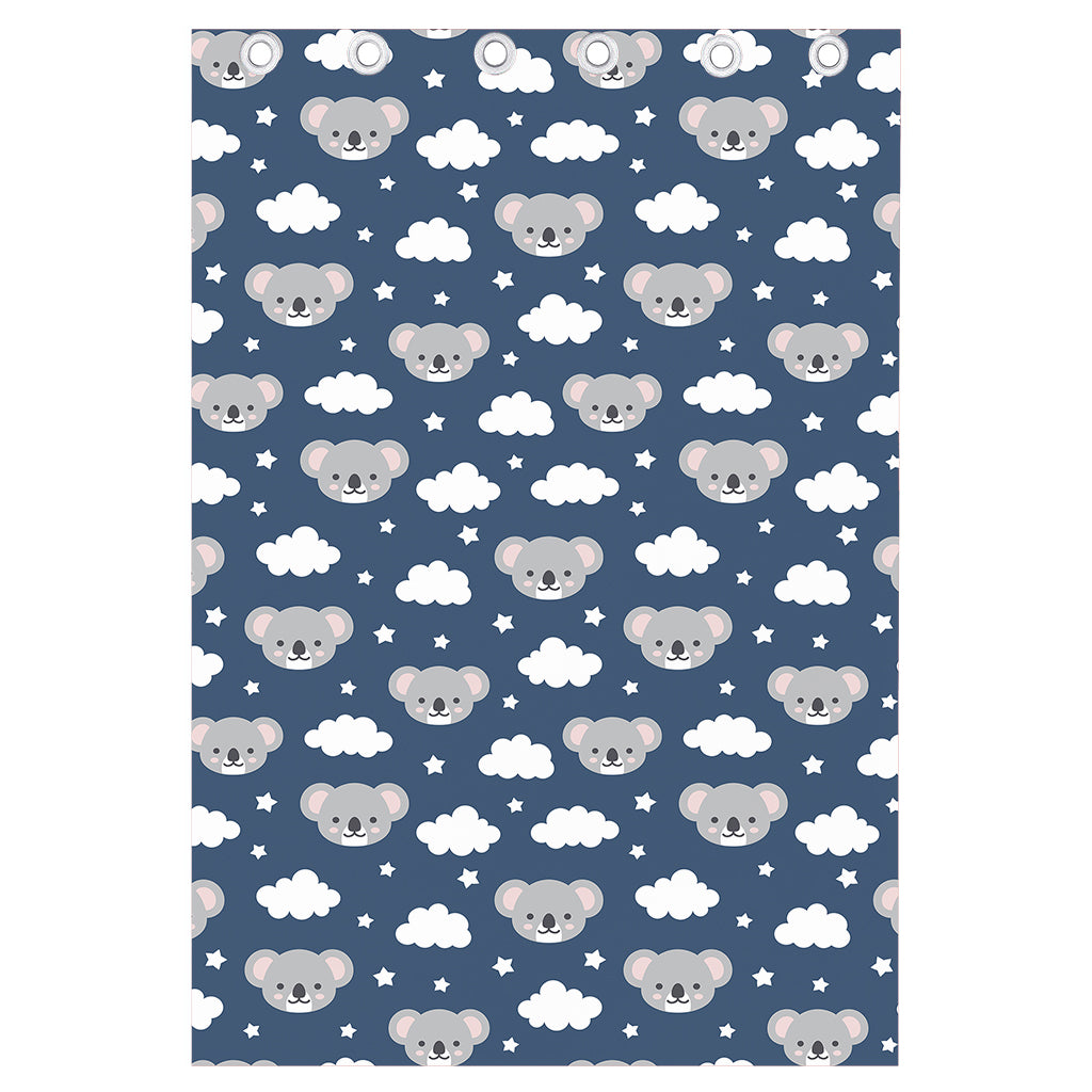 Good Night Koala Pattern Print Curtain